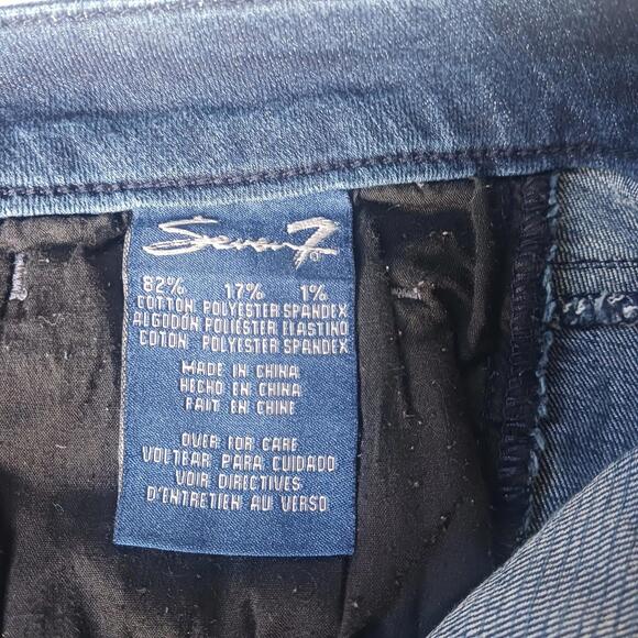 Seven7 Flare Women's Blue Cotton Blend Denim Bootcut Jeans Size 16 (36×32) - Picture 4 of 16